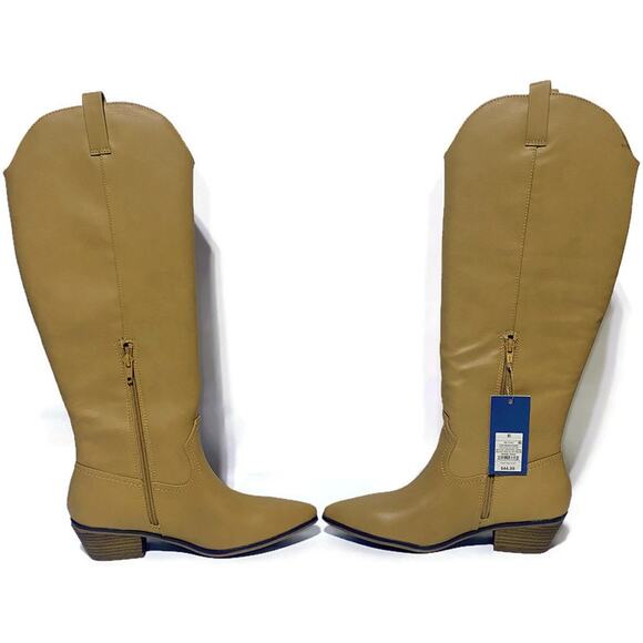 Universal Thread Western Boots Women's Size 8.5 Sommer Tan Light Brown Size Zip - Picture 3 of 7